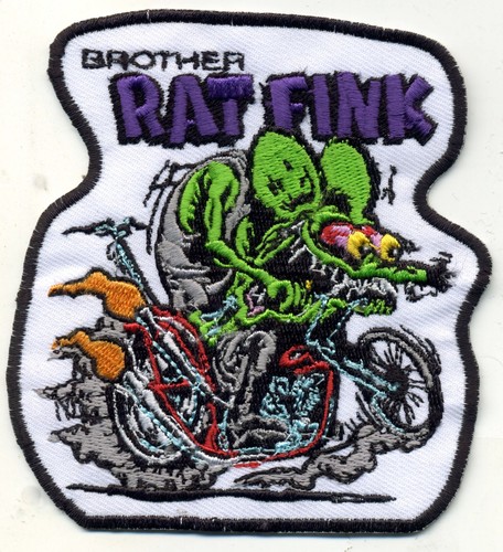 Hot Rod Patch BROTHER RAT FINK Badge Drag race Ed Big Daddy Roth Motorcycle
