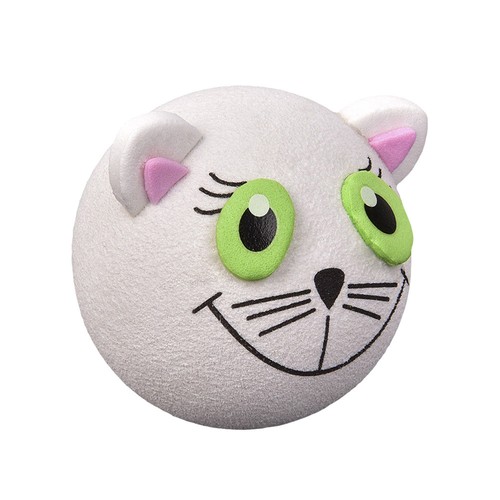Cute White Cat Antenna Ball Car Aerial Ball Topper Decoration Lovely EVA Toy