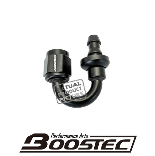 BOOSTEC Push On//Socketless Hose End//Fitting 4AN AN4 180 degree Black