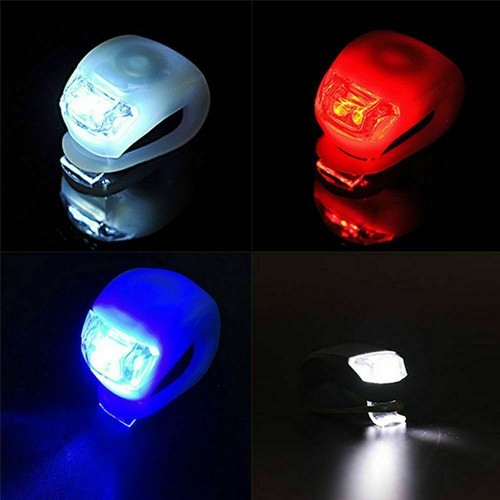 10x luz de bicicleta bicicleta Front luz luz trasera radlicht LED de silicona lámpara luz