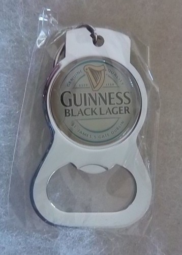 GUINNESS BLACK LAGER BEER BOTTLE OPENER KEY CHAIN