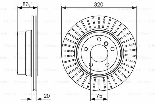 BOSCH 0 986 479 351 Bremsscheibe für BMW