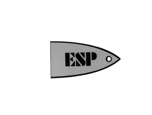 ESP TRUSS ROD COVER name plate for ESP LTD guitar Silver