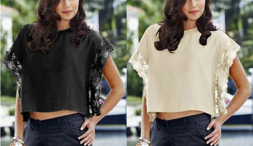 RONCOLA Blusa PONCHO pizzo su lancio NERO MIS 38 NUOVO