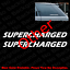 ONE PAIR x SUPERCHARGED Racing Vinyl DIE CUT Decal Car Window for Civic RC114