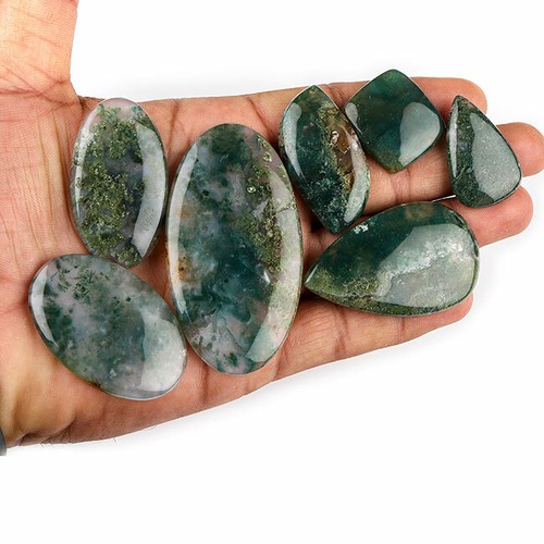 Natural Moss Agate Loose Gemstone Cabochons Jewelry Making Lot valentine/'s day