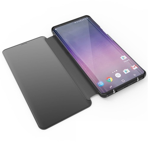 Housse Etui Coque HUAWEI P SMART 2019 Clear Miroir transparent folio Violet