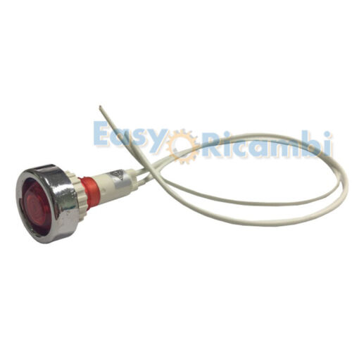 Indicatore rosso spia luminosa montaggio pannello Lente trasparente rossa 220V