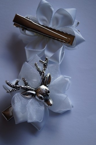 Trachtenschmuck Armband mit großer schwarzer Satinblume Edelweiss Dirndl Tracht