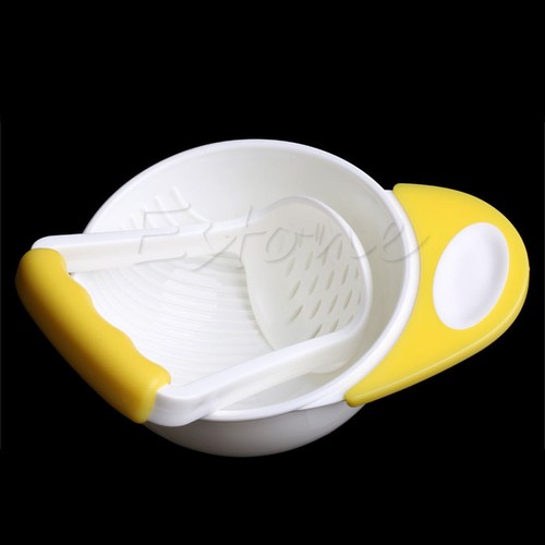 Baby Infant Learn Dishes Grinding Bowl Kids Handmade Grinding Food Mill