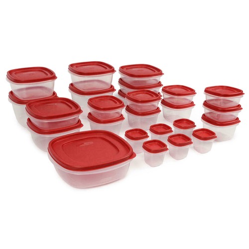 50-Piece Rubbermaid Easy Find Lids Food Storage Set Microwave Freezer Safe