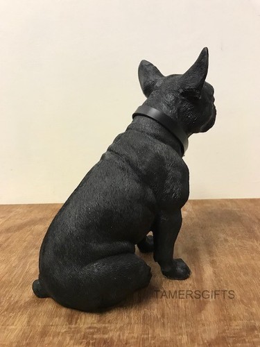 Large Sitting Black and White /& Black French Bulldog Ornament Dog Figurine Gift