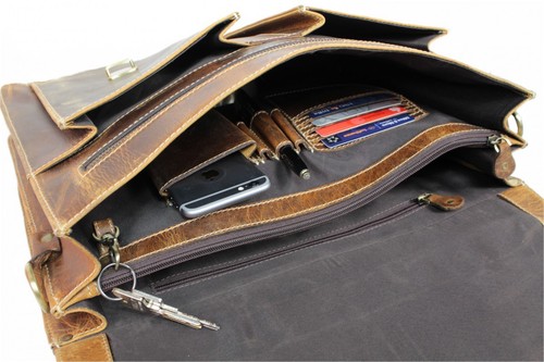 In pelle uomo Valigetta Borsa Lavoro Borsa Notebook Borsa insegnanti cd09a