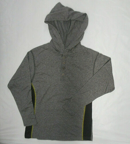 Boys American Hawk Gray /& Black Long Sleeve Hoodie Sizes 8-14//16