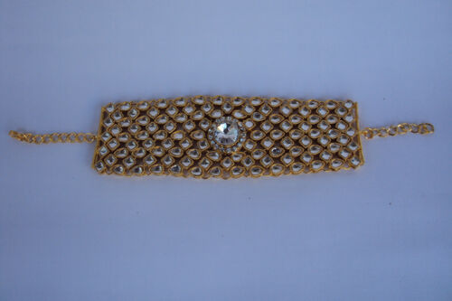 Kundan Indian Bollywood Fashion Designer main Bracelet chaîne à main hand piece
