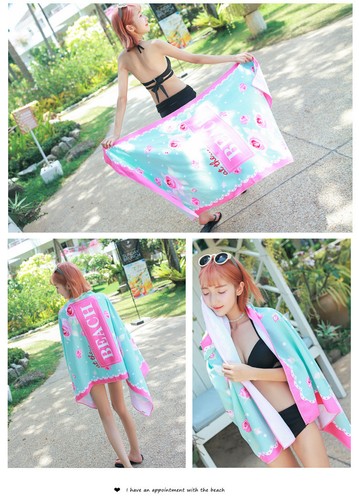 Large Absorbent Microfiber Bath Beach Towel Cartoon Big Water Fast Drying Towel