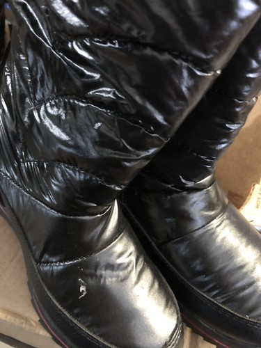 Cat /& Jack Girls/' Nicole Zipper Black Winter Snow Boots Size 13 zip up new