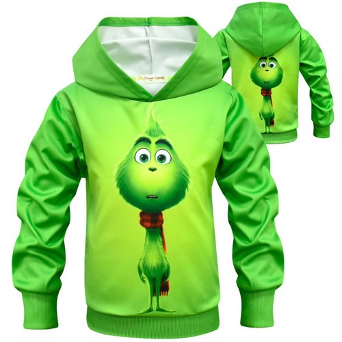Kids Boys Girls The Grinch Cartoon Hoodies Sweatshirt Jumper T-shirt Top Cosplay