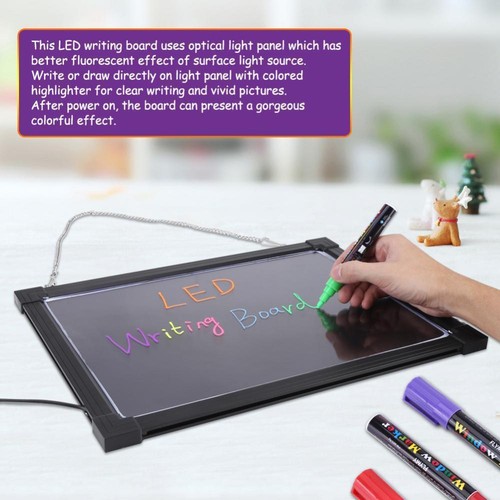 Kids LED Light Up Drawing Writing Memo Board Autism Sensory Play Remote Control