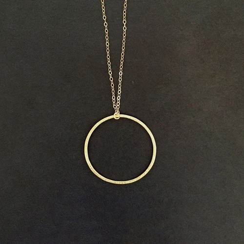 Fashion Women Round Gold Sivler Sweater Long Chain Pendant Necklace Jewelry Gift