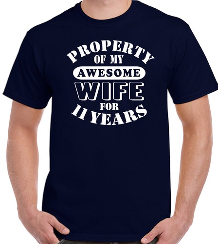 Anniversaire De Mariage 11th T-shirt Homme mon superbe femme drôle cadeau 11 ans Mari