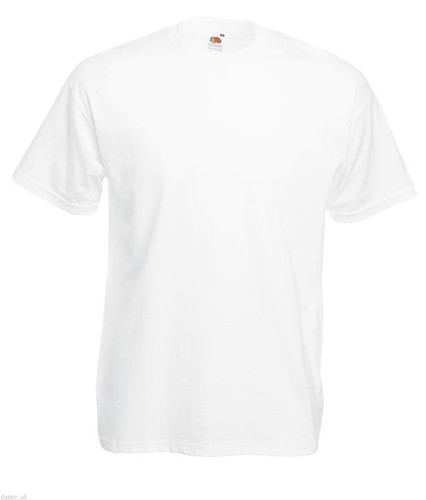 Fruit of the Loom 100/% Cotton Plain Mens Womens T-Shirt