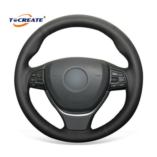 Black PU Leather Steering Wheel Cover for BMW 5 Series F07 F10 F11 F18 F06 #2904
