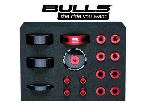 kettenballtschraube Bulls Bling Box rot Tunningparts Carbon Spacer Ahead