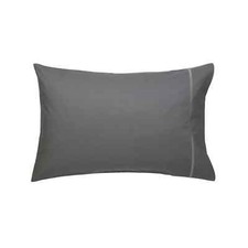 Bedeck of Belfast Fine Linens Andaz Charcoal Pillowcase - Egyptian Cotton