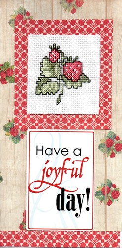 Strawberries Cupcakes Handmade Food Cross Stitch Cards Orange Wine Cake