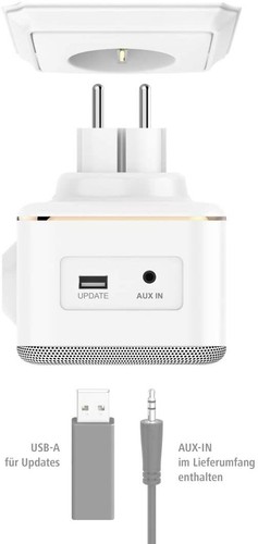 FM Bluetooth AUX Radio-Wecker weiß Hama Digitalradio Steckdosenradio DAB DAB