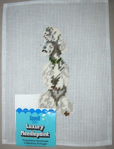 EP 2924//1 Dritz Preworked Needlepoint Canvas White Poodle