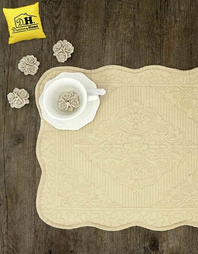 Set de Table Boutis Napperon en tissu Boutis Shabby Chic et Romantique Bouti