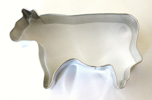 PASTRY CUTTER FARM ANIMAL WEDDING SHOWER PARTY 3 INCH COW METAL COOKIE