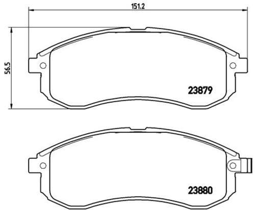 BELÄGE VORNE Ø314 MITSUBISHI L 200 3888063 BREMBO BREMSSCHEIBEN