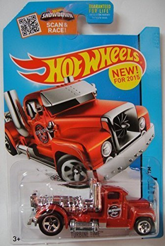 Red HW City Diecast Truck 2015 Hot Wheels Turbine Time #2//250