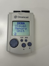 Sega Dreamcast White VMU Original OEM Visual Memory Unit TESTED - NEW BATTERIES!
