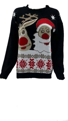LADIES WOMENS MENS XMAS CHRISTMAS NOVELTY VINTAGE 70/'S JUMPER RETRO SWEATER