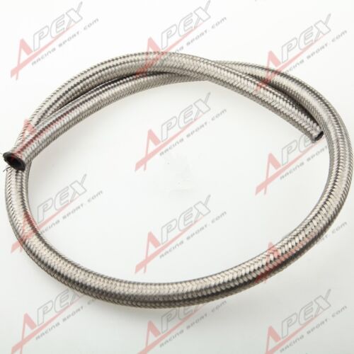 AN-6 AN6 6AN Stainless Steel Braided Fuel Line Oil Gas Hose 6M 19.7FT