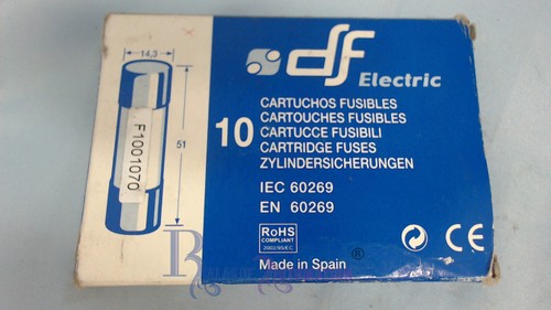 DF Electic CARTUCCIA fusibile 2a 500v 120 KA 14,3 x 51mm