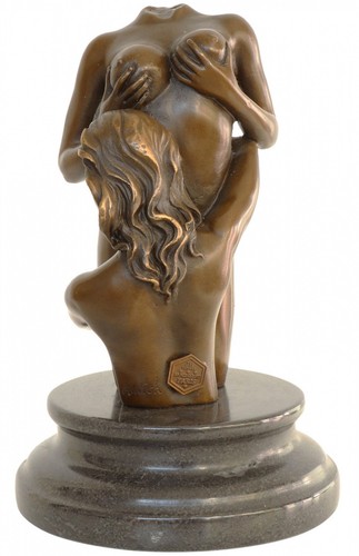 18cm Bronzeskulptur Frau Akt Erotik Antik-Stil Bronze Figur Statue