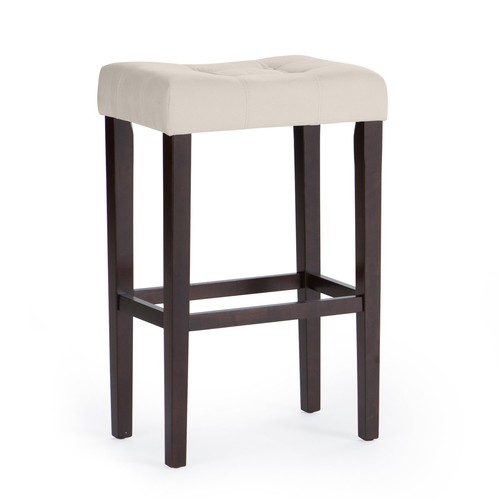 Contemporary Microfiber Fabric Upholstered Extra Tall Bar Stool 32/" Saddle Stool