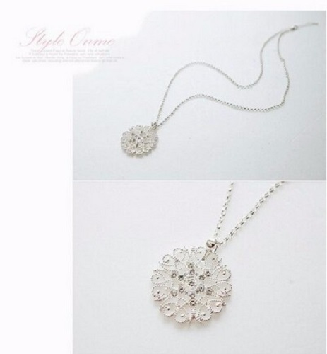 Kette gothic ornament schwarz silber filigran A042