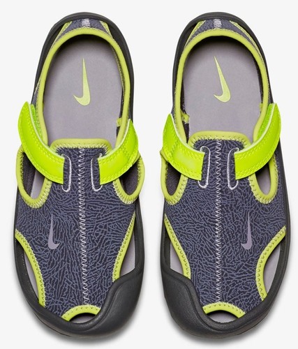 Nike Sunray Protect PS Kids Boys Girls Sandals Grey//Volt