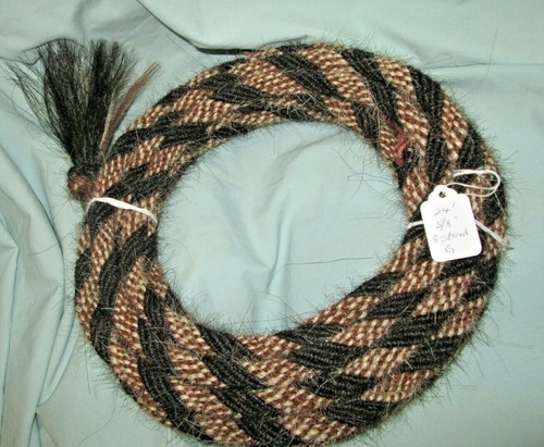 Mane Horse Hair Mecate 24 feet long 5//8/" diameter 8 strands Pattern G