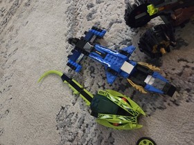 LOT* LEGO Ninjago Lasha's Cycle 9447, Cole Driller 70502, jay storm fighter 9442