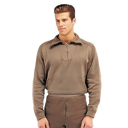 Zip Brown Polypro Thermal Top