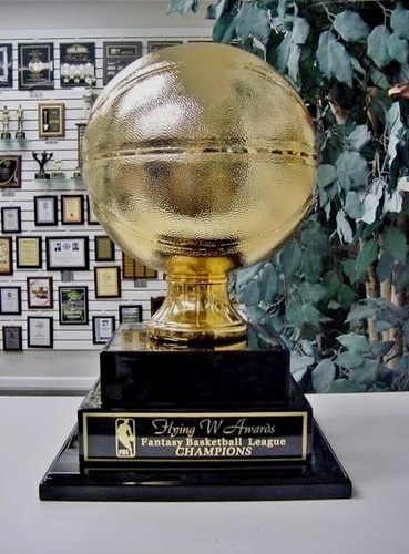 2 TIER LARGE FANTASY BASKETBALL PERPETUAL AWARD 20 YEARS TOP OF THE LINE GOLD *