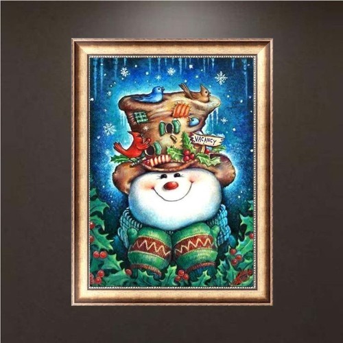 Snowman 5D Full Drill Diamond Painting DIY Cross Stitch Craft Home Decor Art