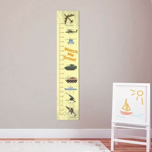 Personalised Boys Tanks Soldier Toy Measuring Growth Height Chart Plus Gift Card 